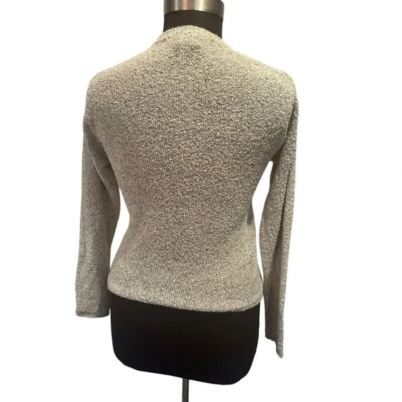 Columbia Women’s Cotton Sweater Charcoal Gray Rolled Cuffs And Hem Size: Medium - Picture 4 of 7